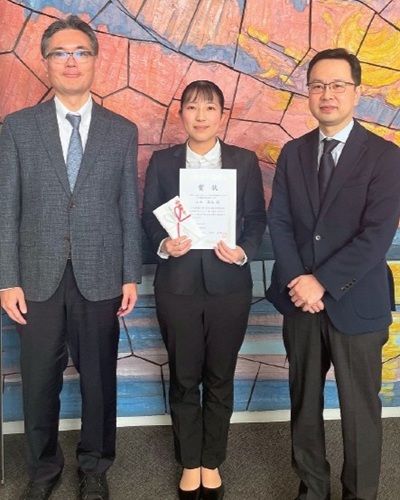 受賞者の山本さん 受賞者の山本さん